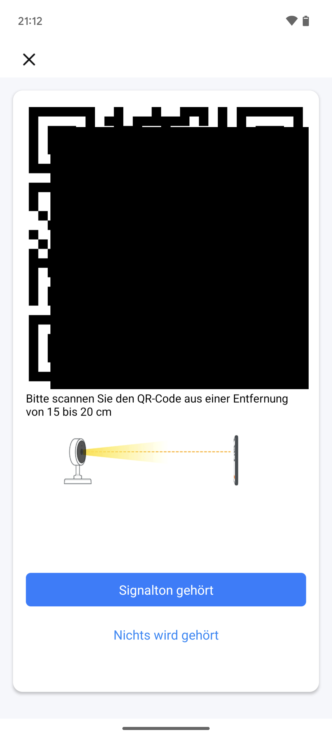 Einrichtung - Übertragung der WiFi-Daten über QR-Code