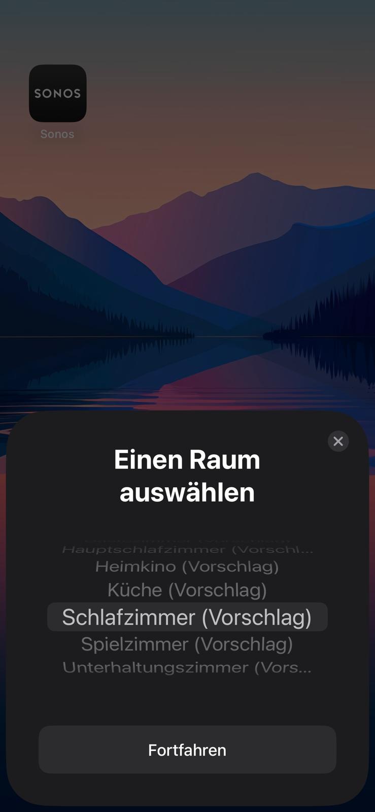 Einrichtung - Auswahl des Standorts innerhalb des Hauses
