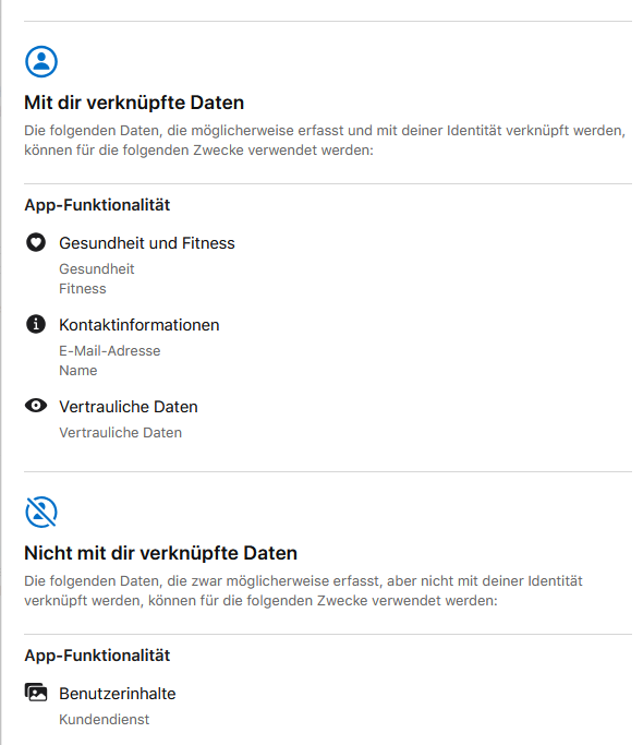 iOS - App-Datenschutz