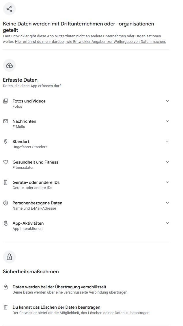 Android - Datensicherheit