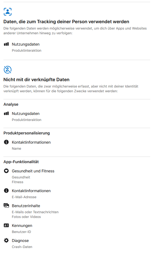 iOS - App-Datenschutz