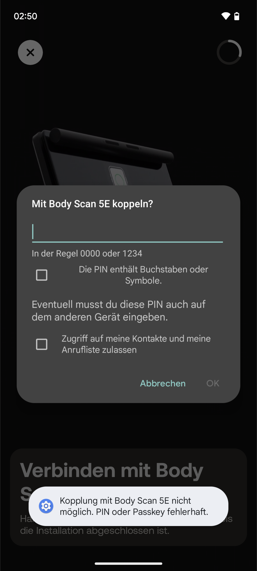 Einrichtung - Bluetooth-Kopplung