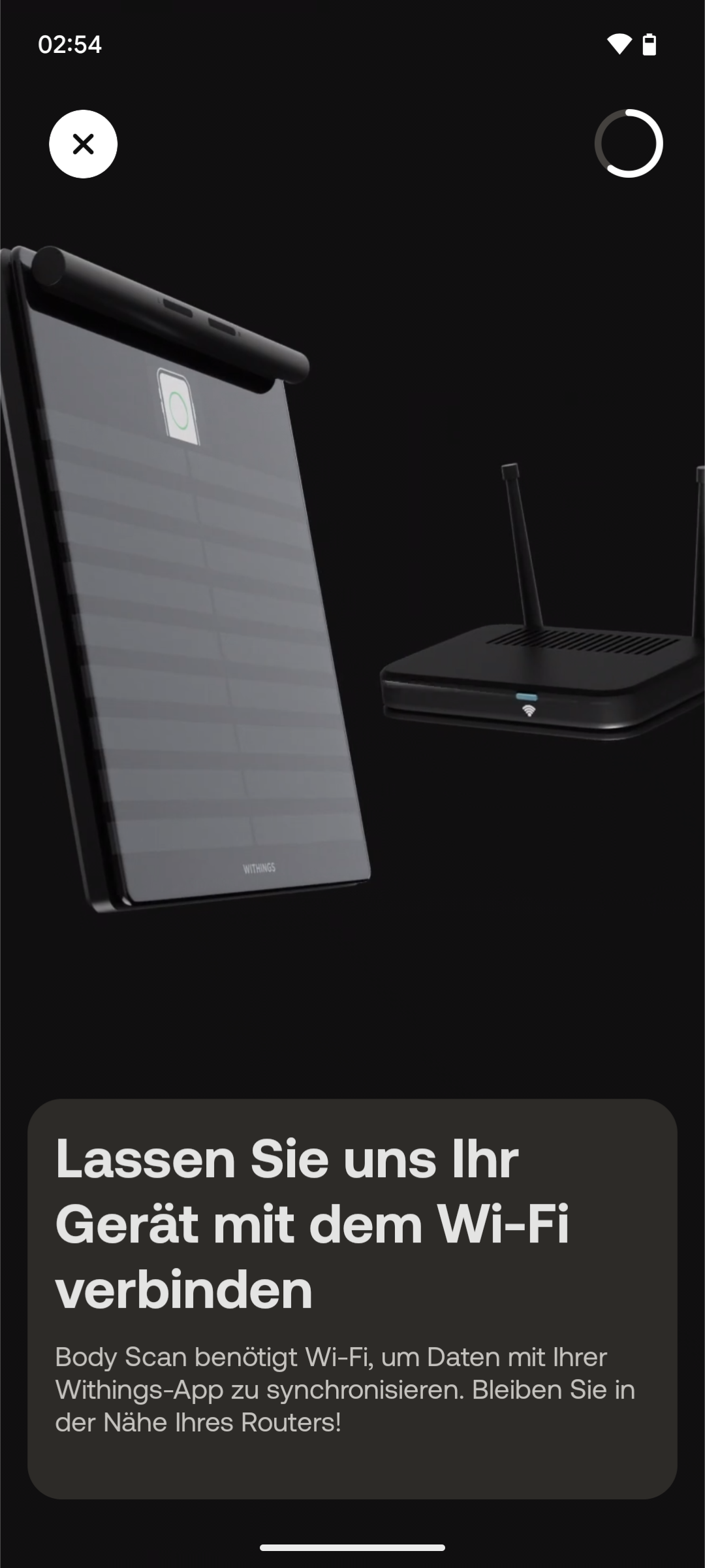 Einrichtung - Einrichtung der WiFi-Verbindung, eingabe der WiFi-Zugangsdaten
